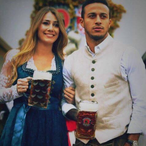 Julia Vigas with her husband, Thiago Alcantara.